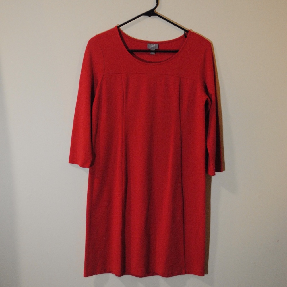 J Jill Red Shift Dress - Size S